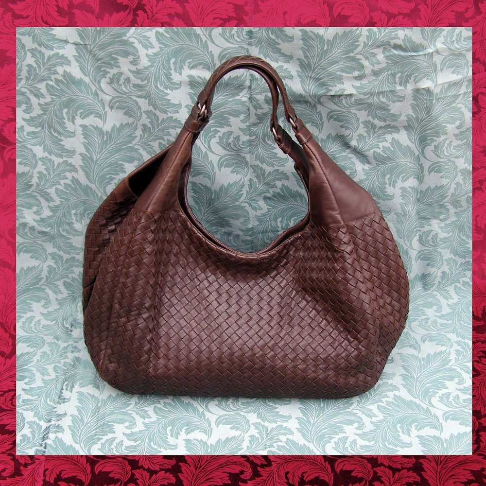 EUC Bottega Veneta Intrecciato Brown Leather Hobo/Shoulder bag